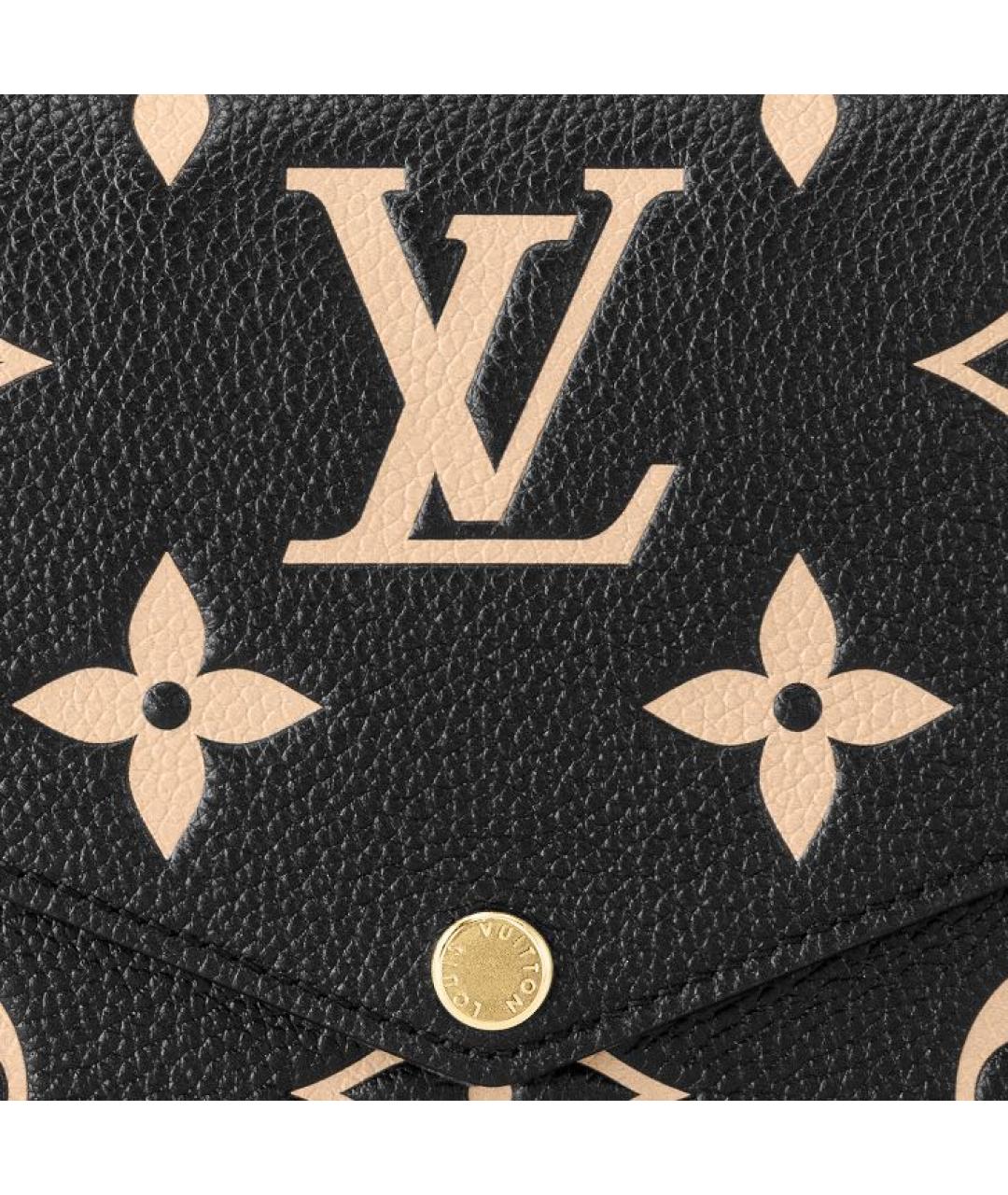 LOUIS VUITTON Черная кожаная сумка через плечо, фото 4