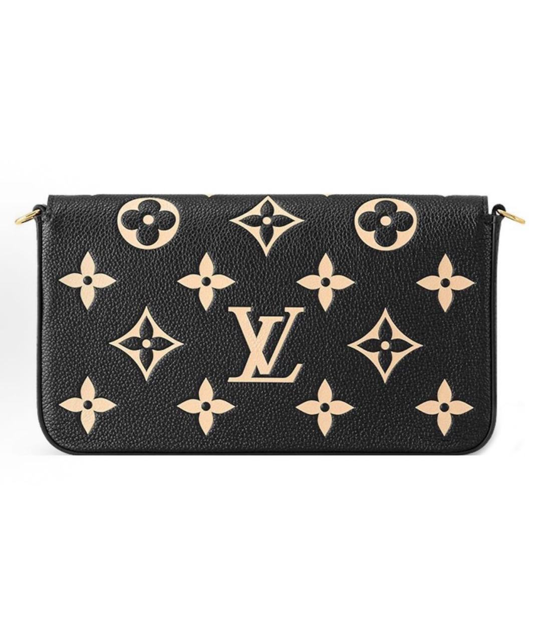 LOUIS VUITTON Черная кожаная сумка через плечо, фото 3
