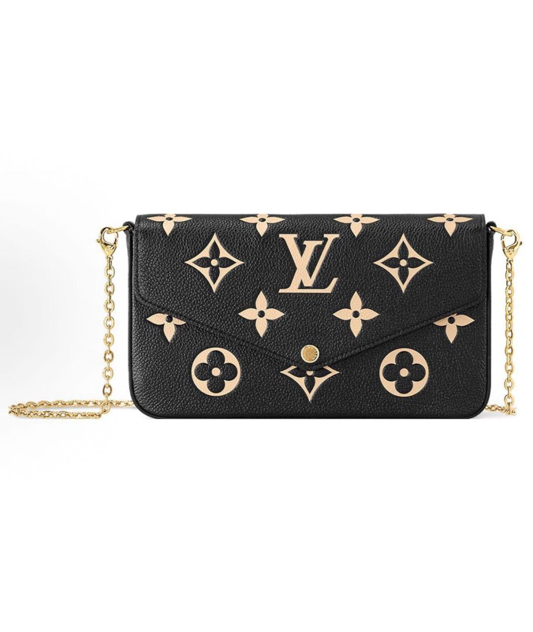 LOUIS VUITTON Черная кожаная сумка через плечо, фото 5