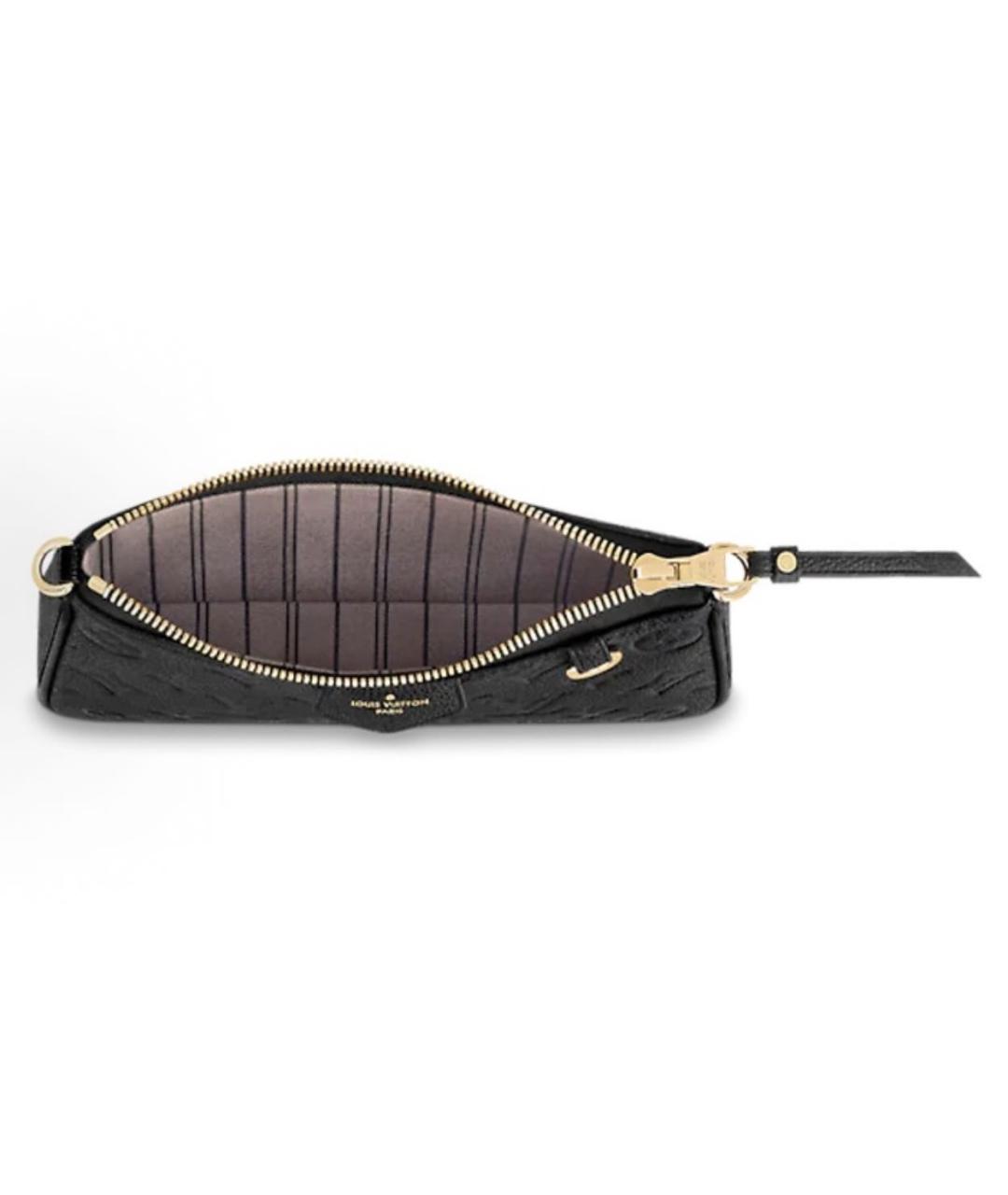 LOUIS VUITTON Черная кожаная сумка через плечо, фото 5
