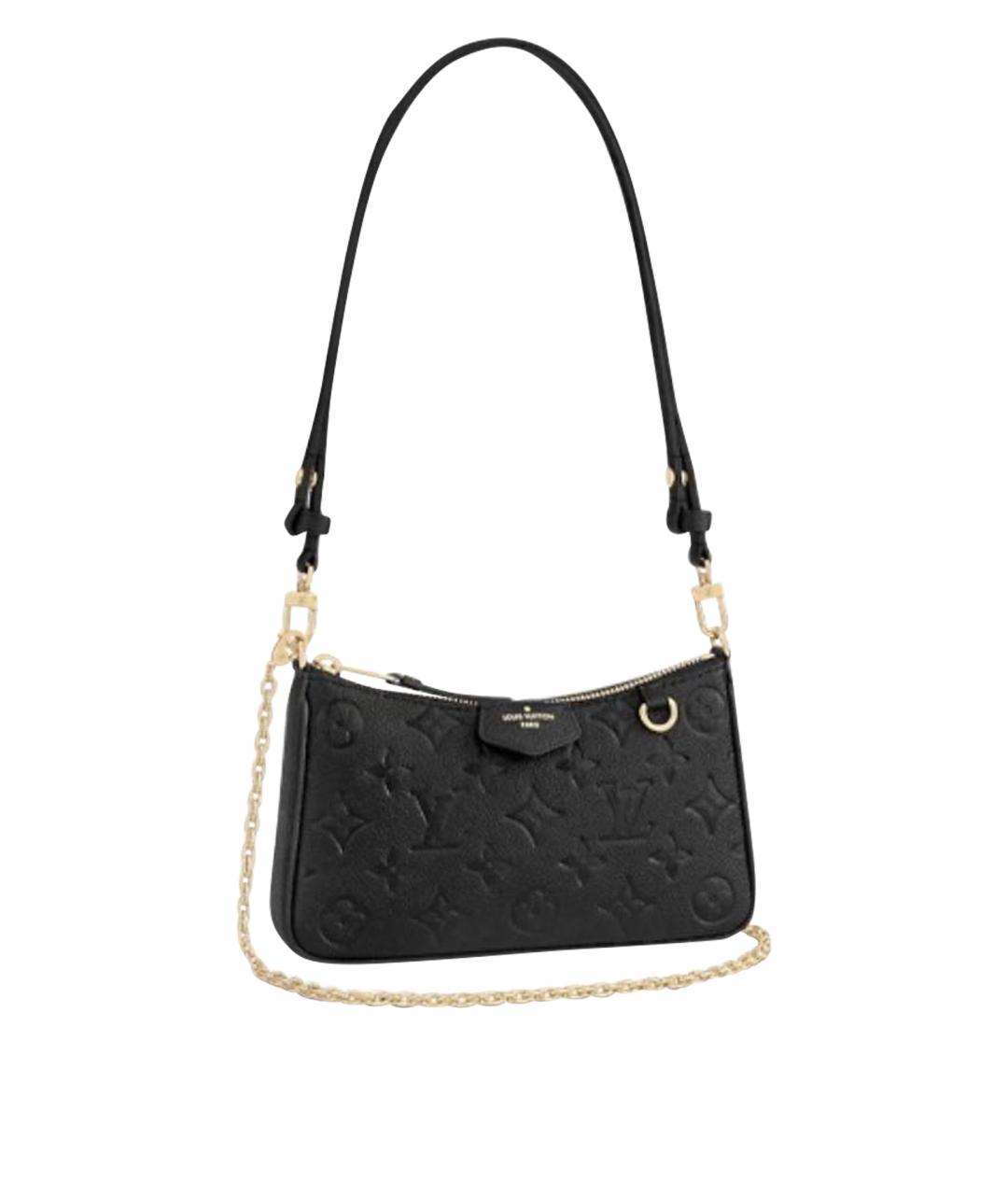 LOUIS VUITTON Черная кожаная сумка через плечо, фото 1