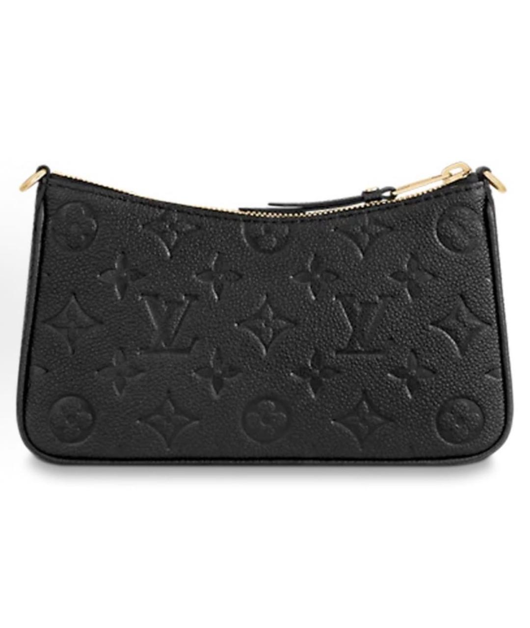LOUIS VUITTON Черная кожаная сумка через плечо, фото 3