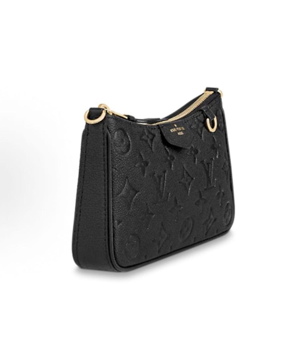 LOUIS VUITTON Черная кожаная сумка через плечо, фото 4