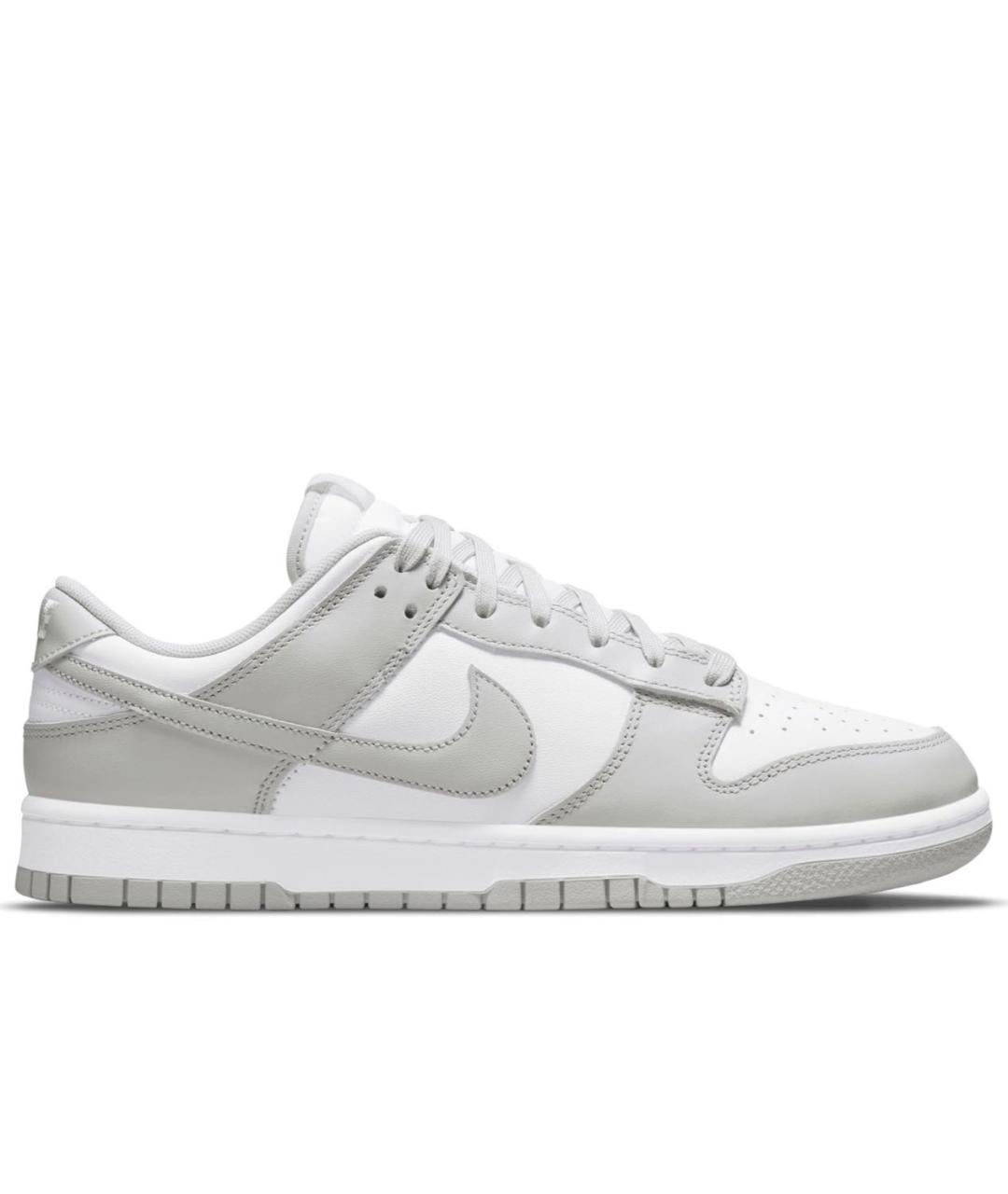 NIKE Серые кожаные низкие кроссовки / кеды, фото 1