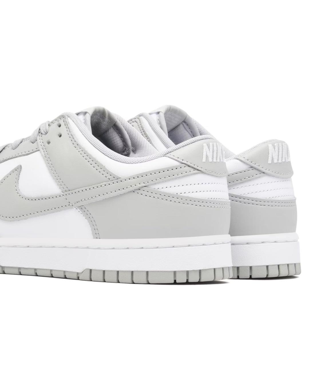 NIKE Серые кожаные низкие кроссовки / кеды, фото 6