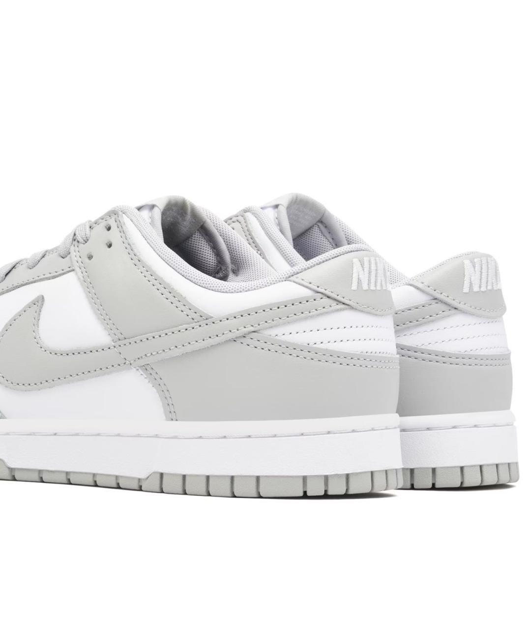 NIKE Серые кожаные низкие кроссовки / кеды, фото 3