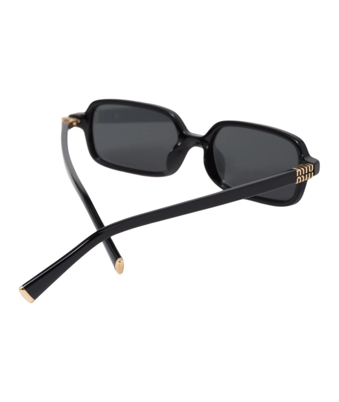 MIU MIU Черные пластиковые солнцезащитные очки, фото 4