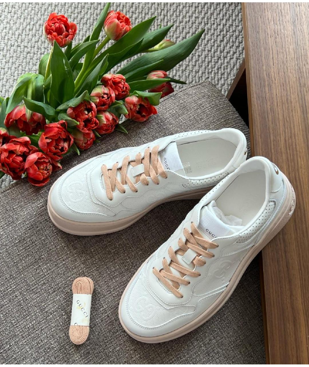 GUCCI Белые кроссовки, фото 6