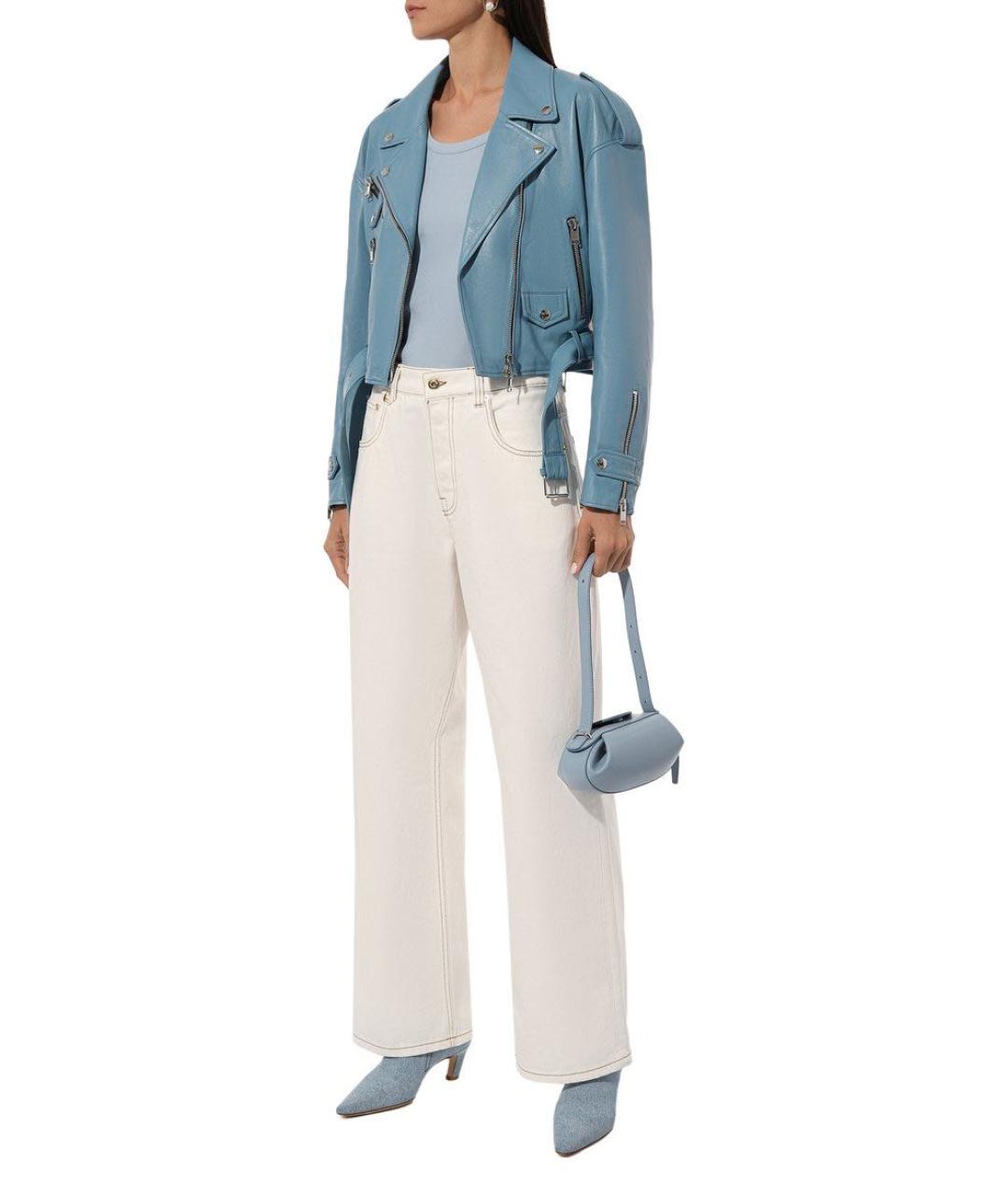 JACQUEMUS Белые хлопковые прямые джинсы, фото 7