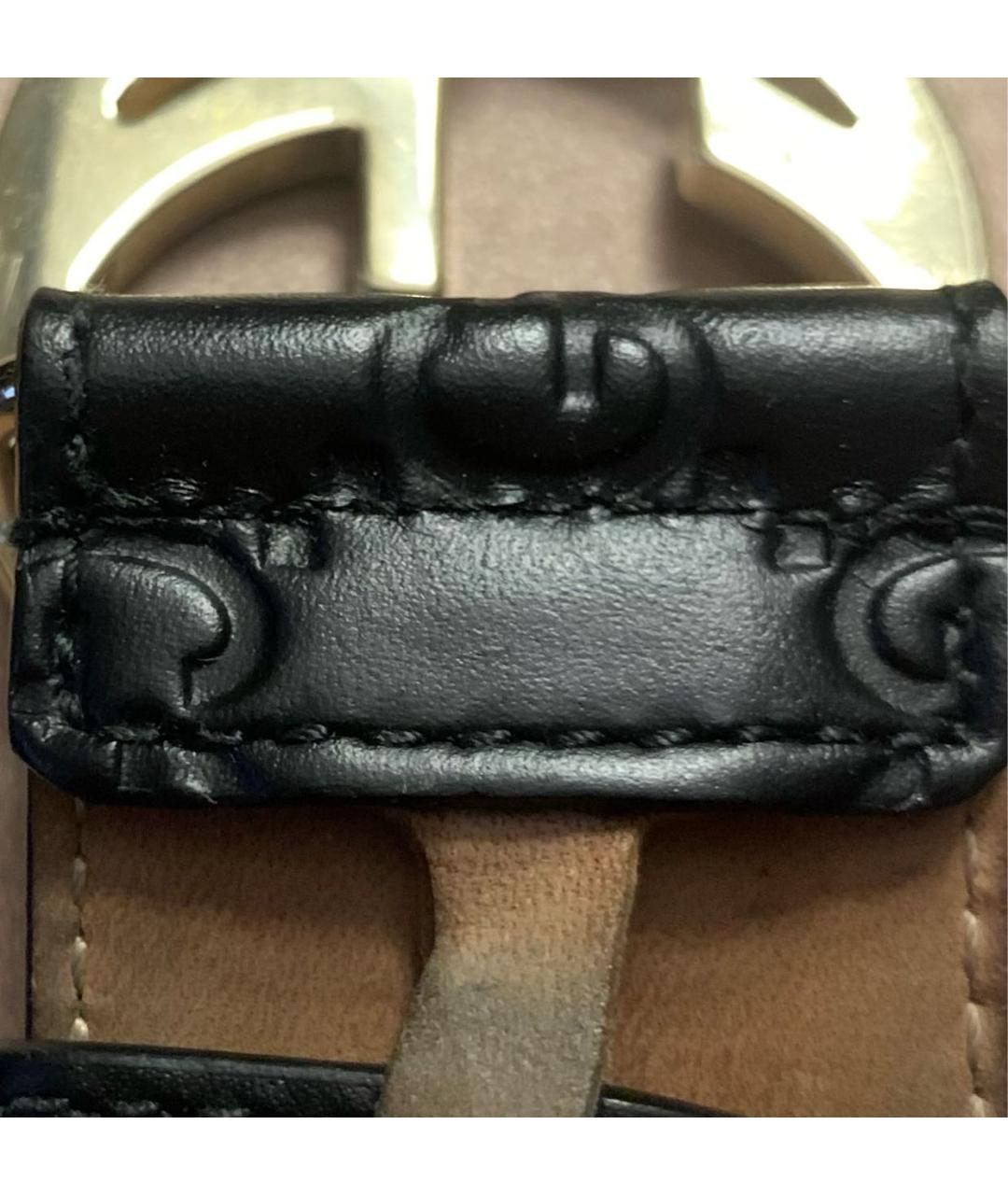 GUCCI Черный кожаный ремень, фото 5