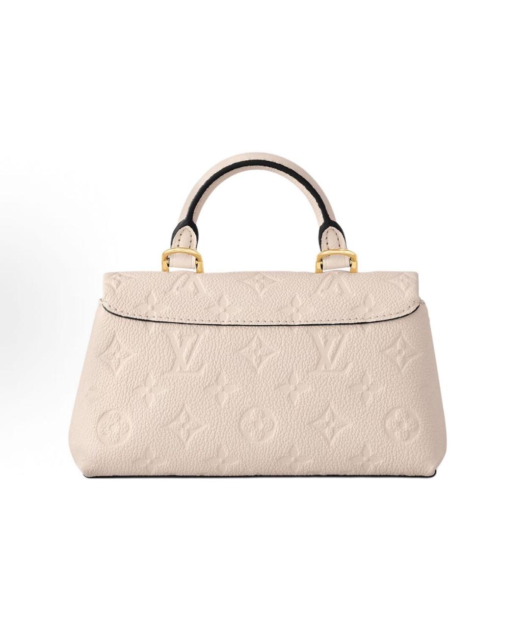 LOUIS VUITTON Бежевая кожаная сумка с короткими ручками, фото 3