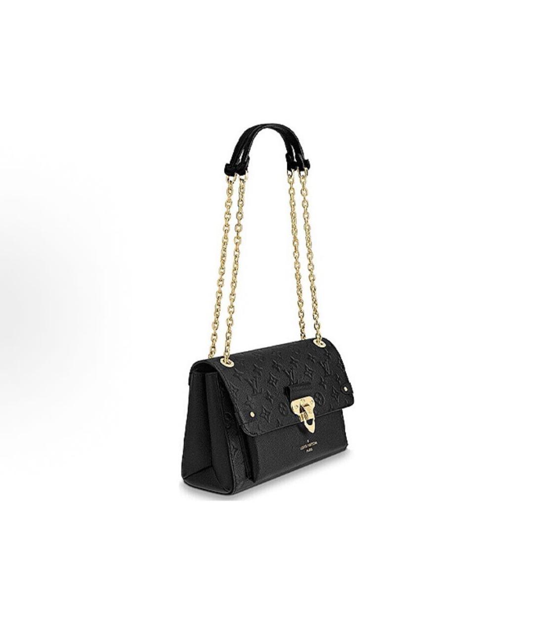 LOUIS VUITTON Черная кожаная сумка через плечо, фото 2