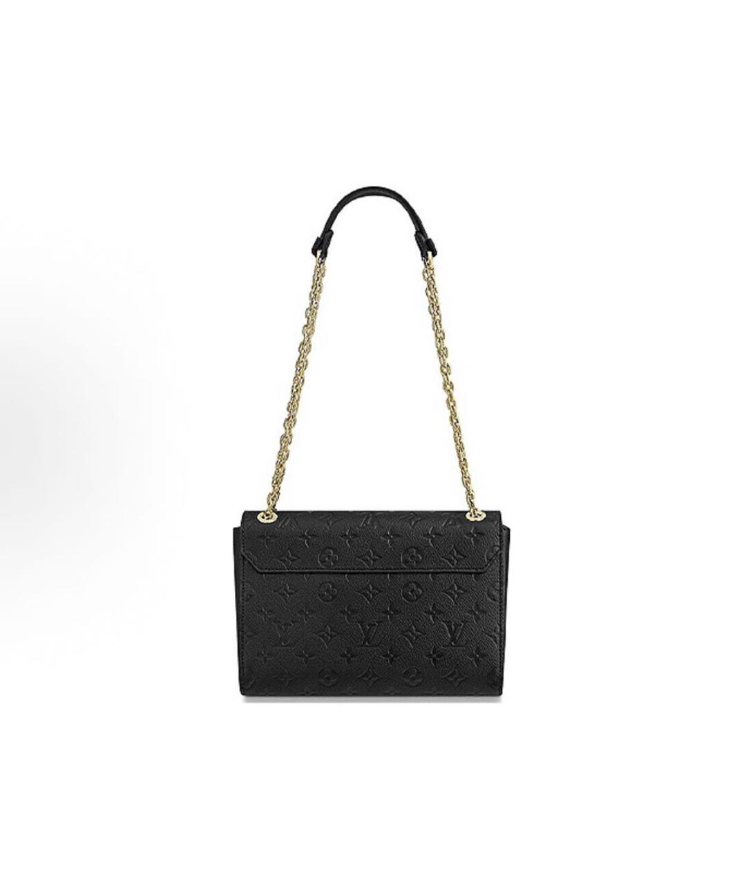 LOUIS VUITTON Черная кожаная сумка через плечо, фото 3