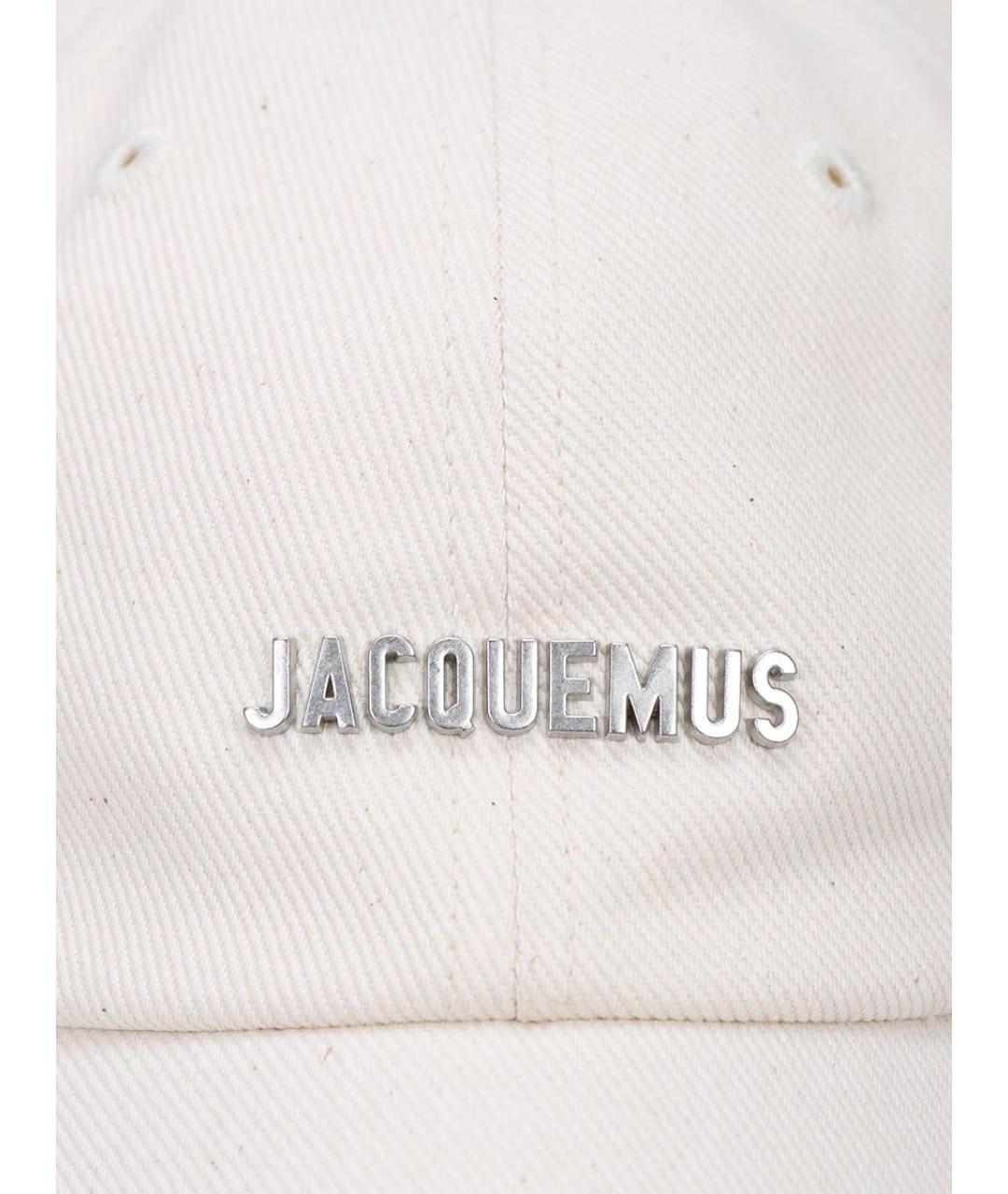 JACQUEMUS Белая хлопковая кепка, фото 4