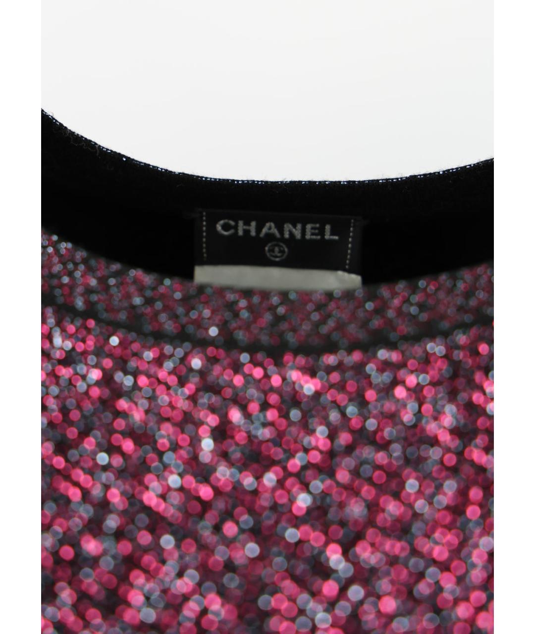 CHANEL Черный вискозный джемпер / свитер, фото 3