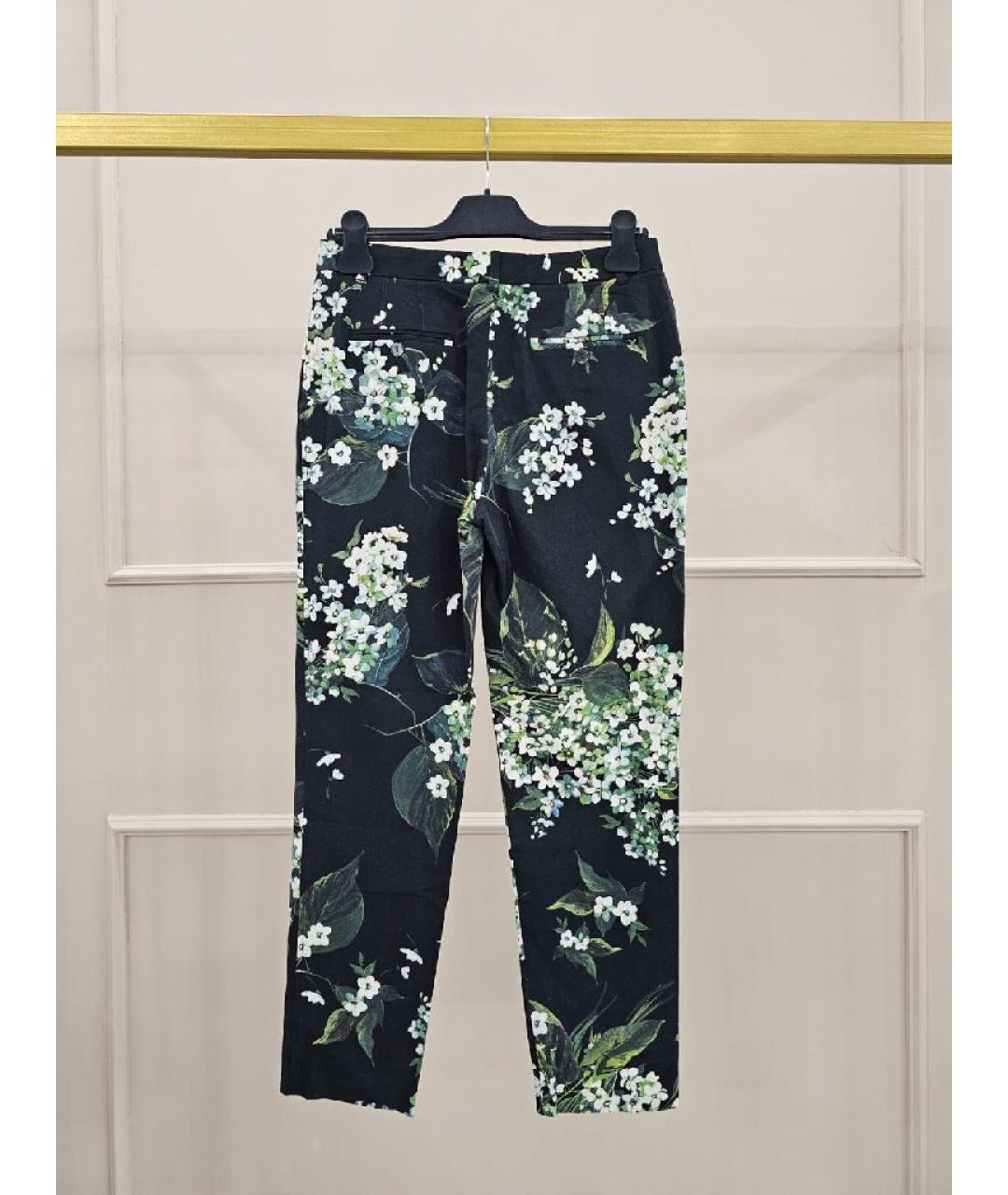 DOLCE&GABBANA Черные хлопковые прямые брюки, фото 9