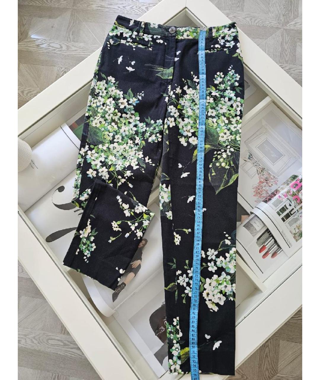 DOLCE&GABBANA Черные хлопковые прямые брюки, фото 6