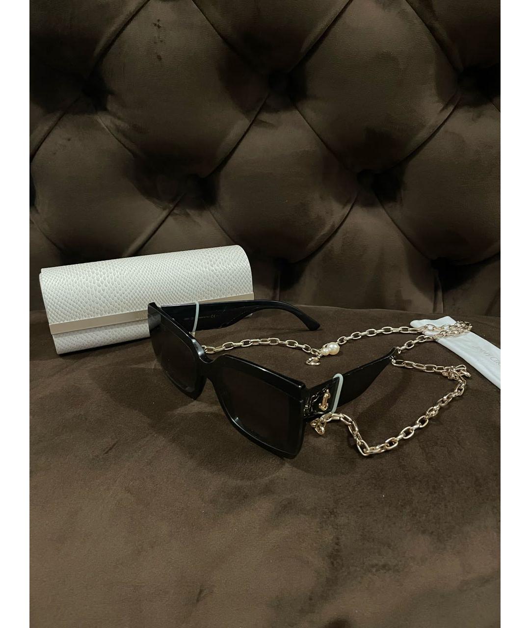 JIMMY CHOO Черные пластиковые солнцезащитные очки, фото 2