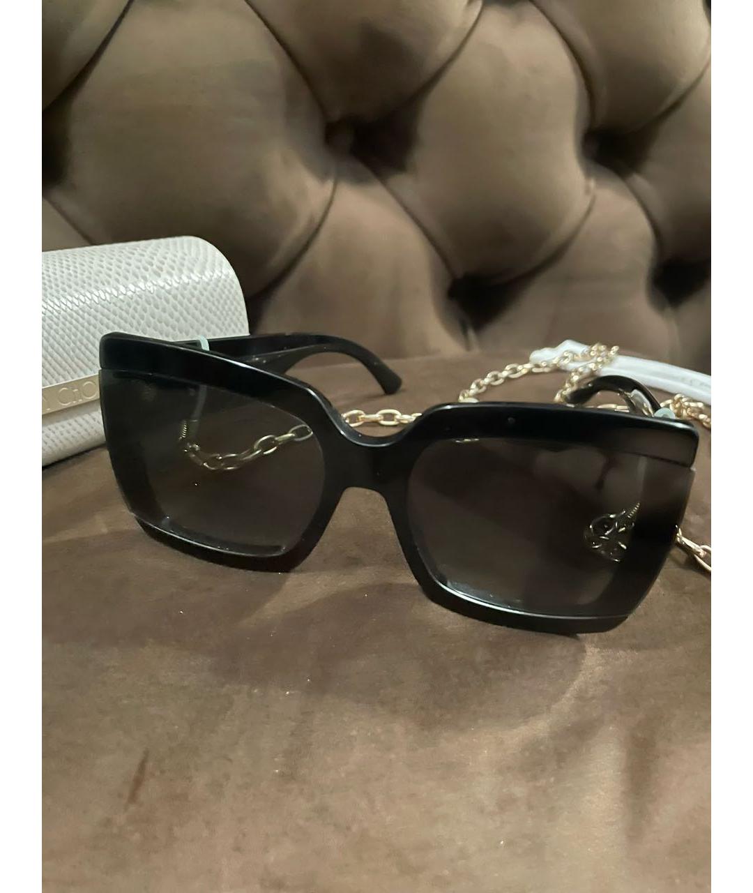 JIMMY CHOO Черные пластиковые солнцезащитные очки, фото 6