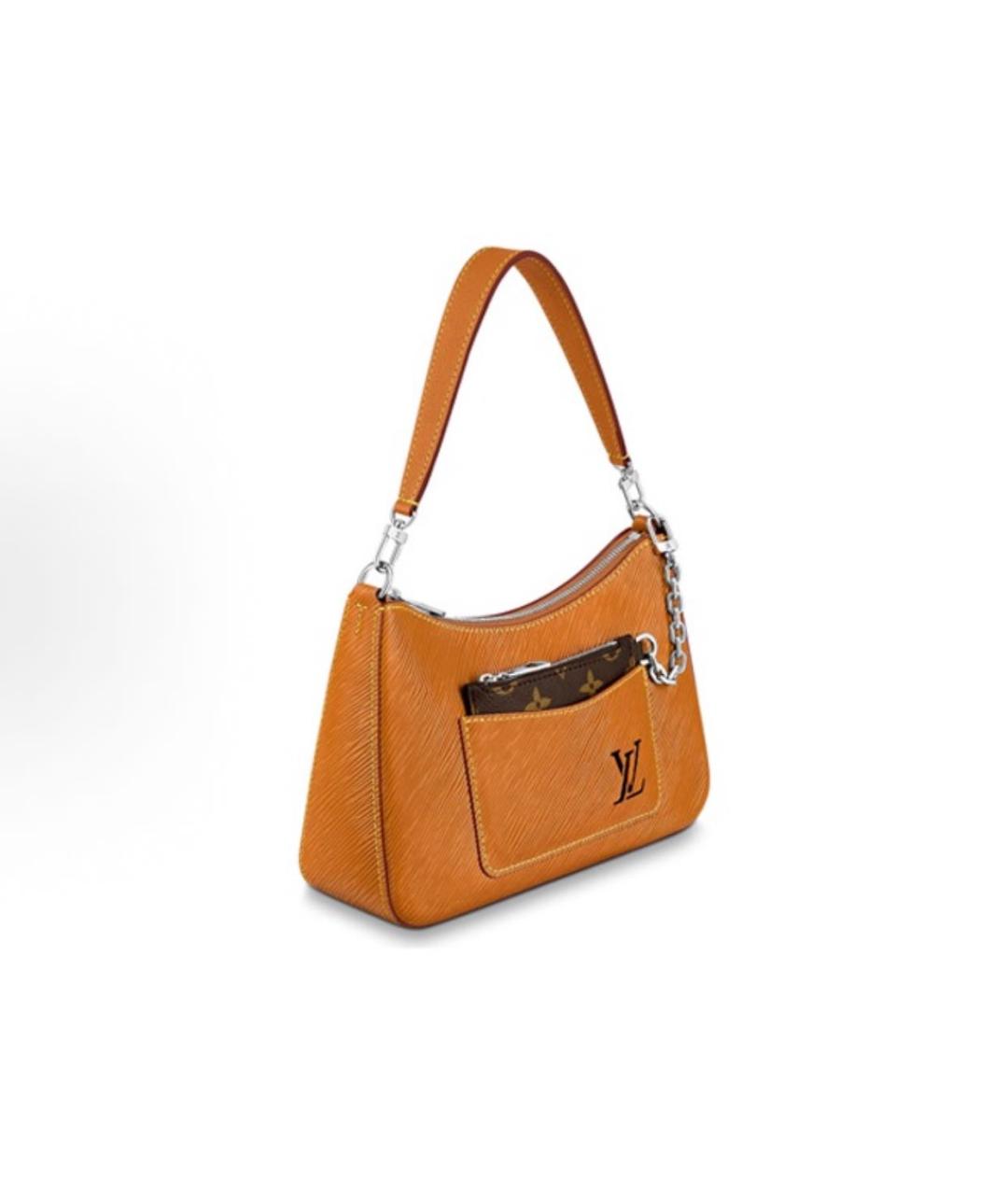 LOUIS VUITTON Оранжевая кожаная сумка через плечо, фото 2