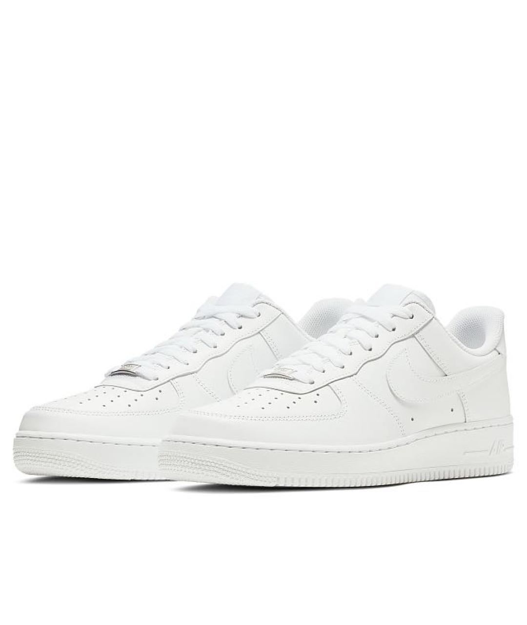 NIKE Белые кожаные низкие кроссовки / кеды, фото 8