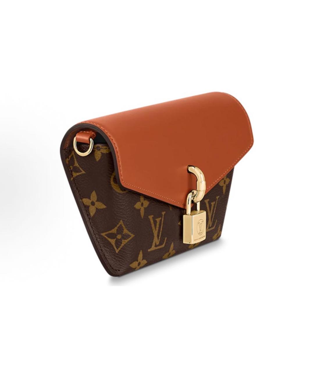 LOUIS VUITTON Коричневая кожаная сумка через плечо, фото 3