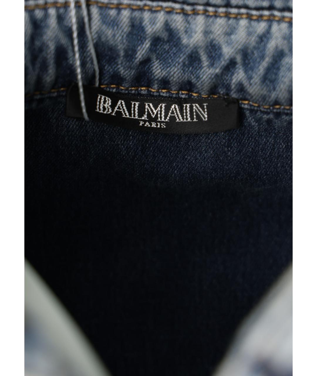 BALMAIN Синий хлопковый жилет, фото 3