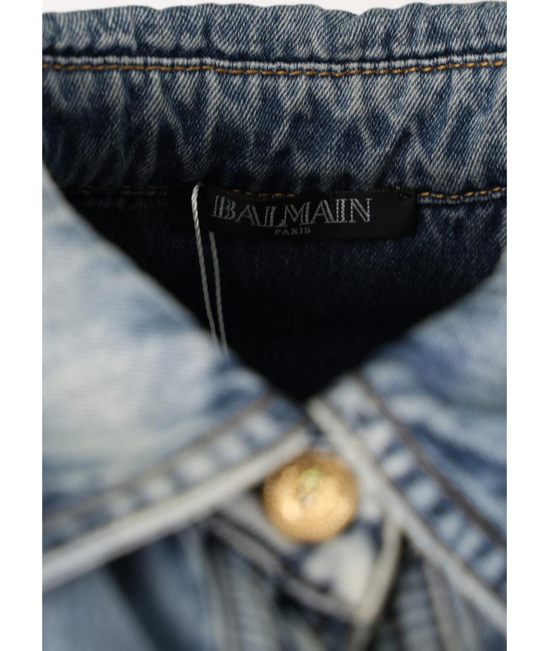 BALMAIN Синий хлопковый жилет, фото 6