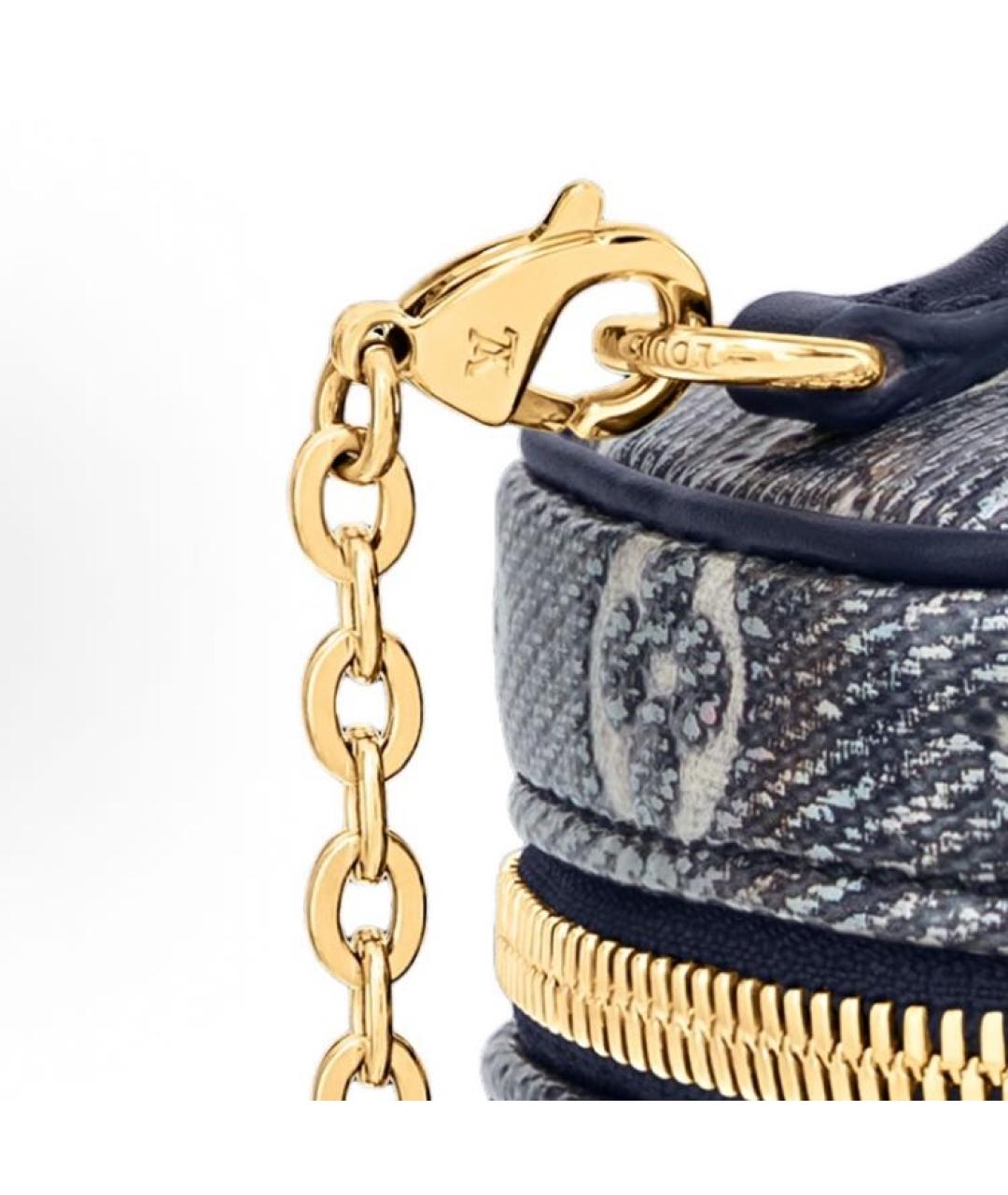 LOUIS VUITTON Синяя тканевая сумка через плечо, фото 5