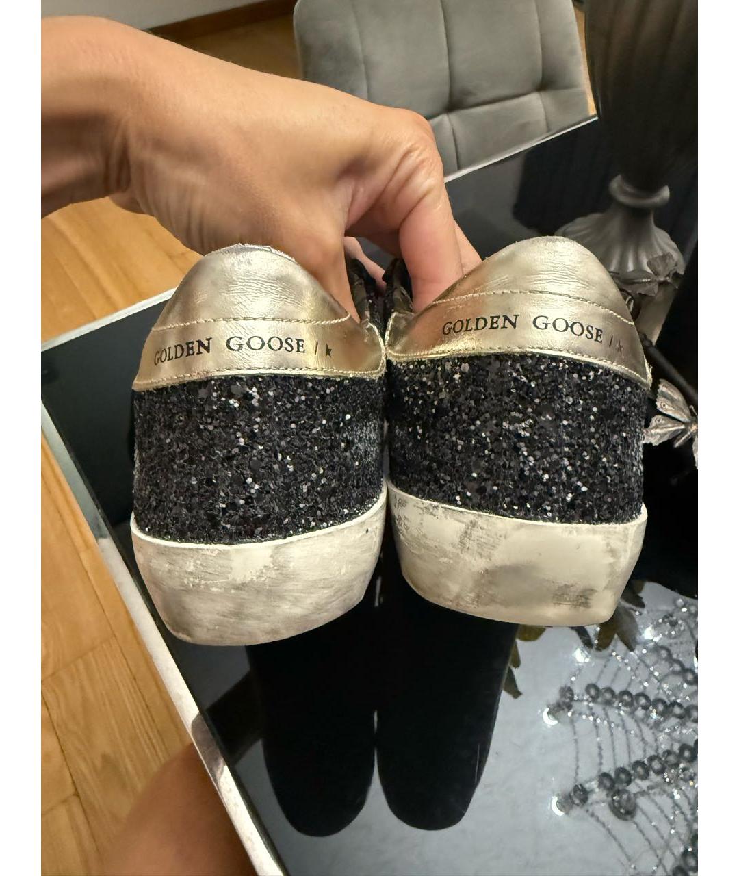 GOLDEN GOOSE DELUXE BRAND Черные кожаные кеды, фото 5