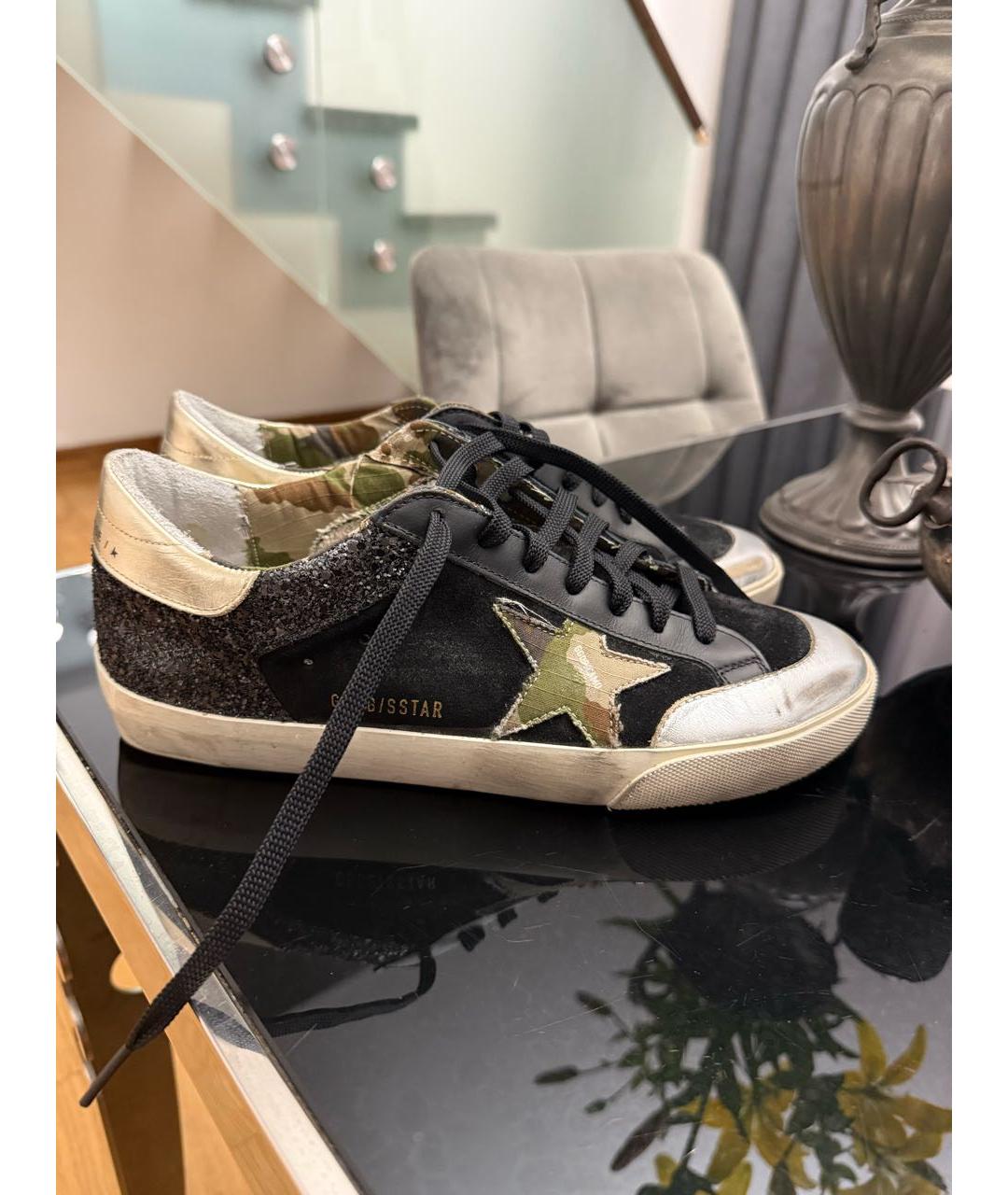 GOLDEN GOOSE DELUXE BRAND Черные кожаные кеды, фото 9