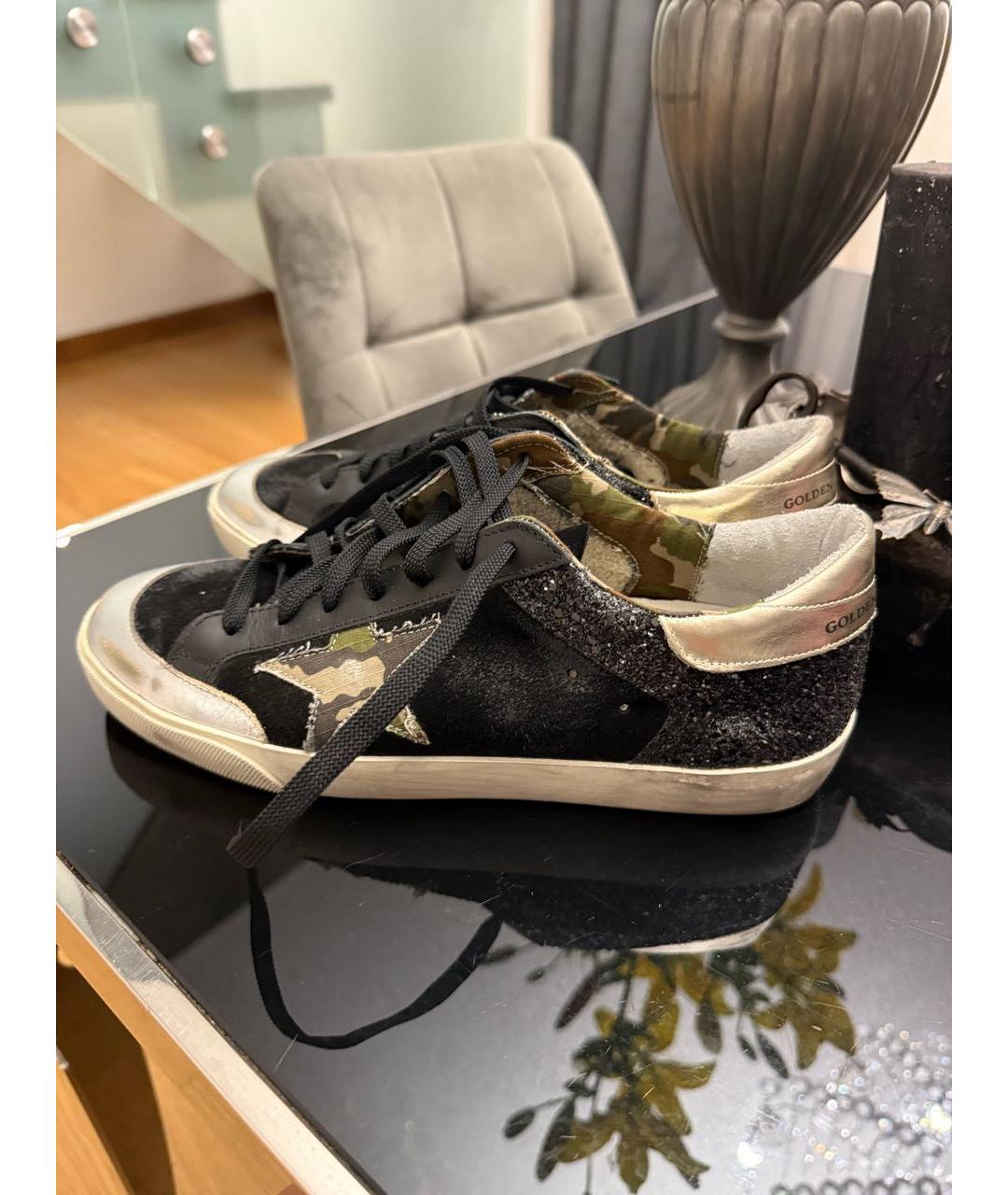GOLDEN GOOSE DELUXE BRAND Черные кожаные кеды, фото 4
