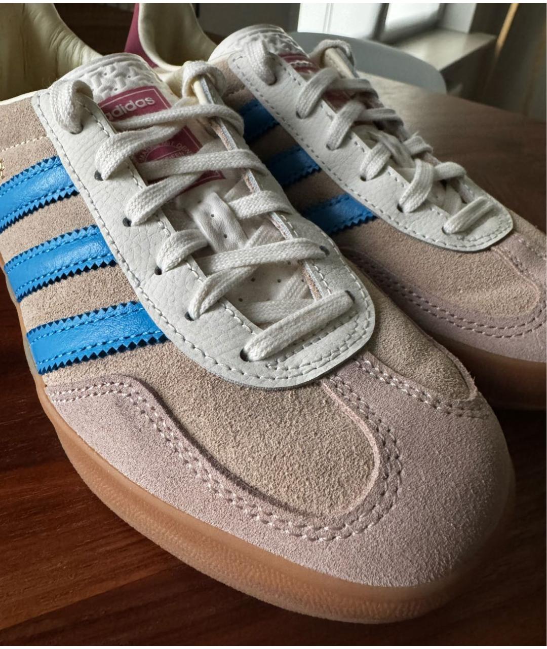 ADIDAS Бежевые замшевые кеды, фото 3