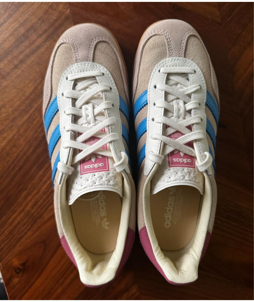 ADIDAS Бежевые замшевые кеды, фото 2