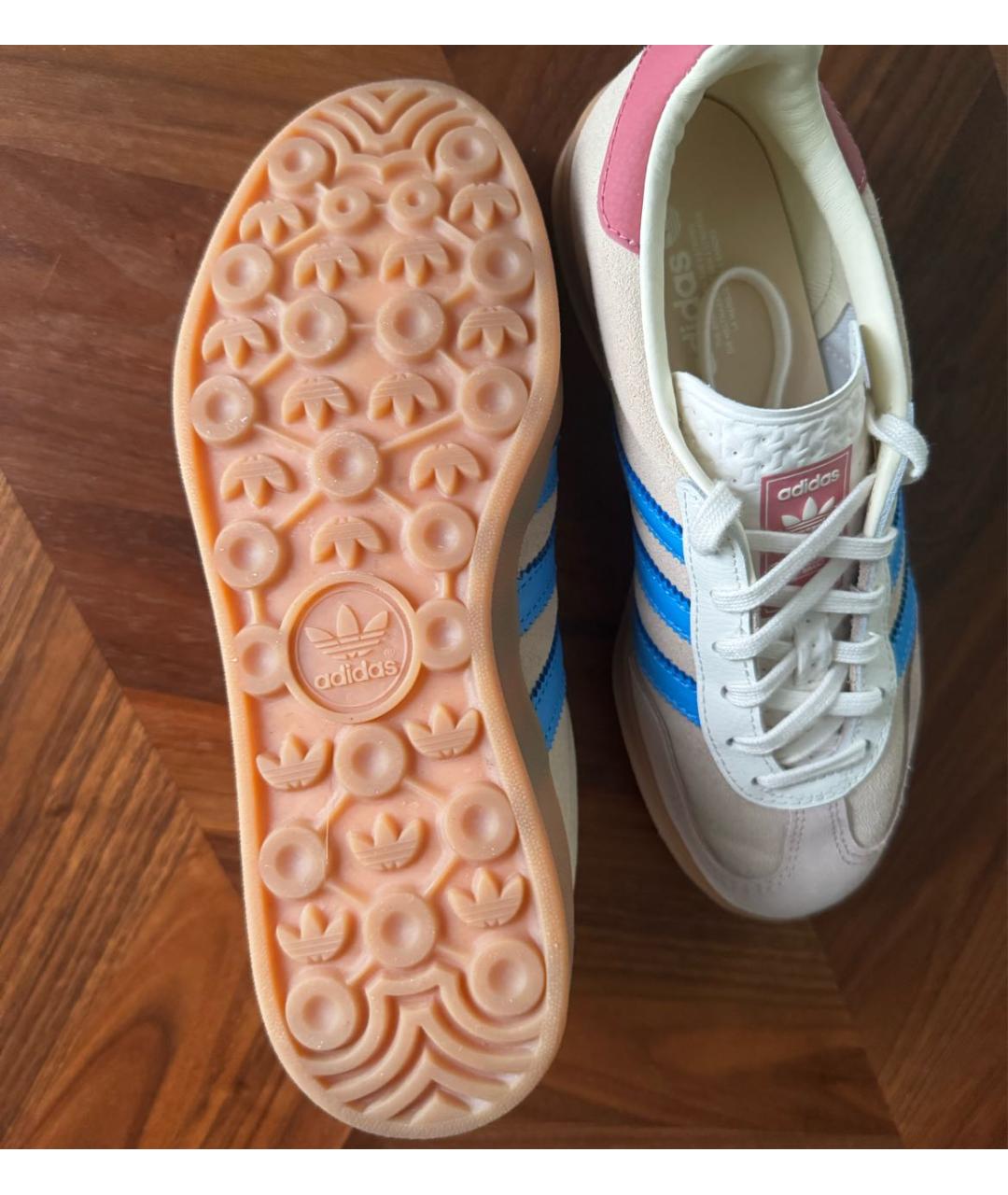 ADIDAS Бежевые замшевые кеды, фото 4