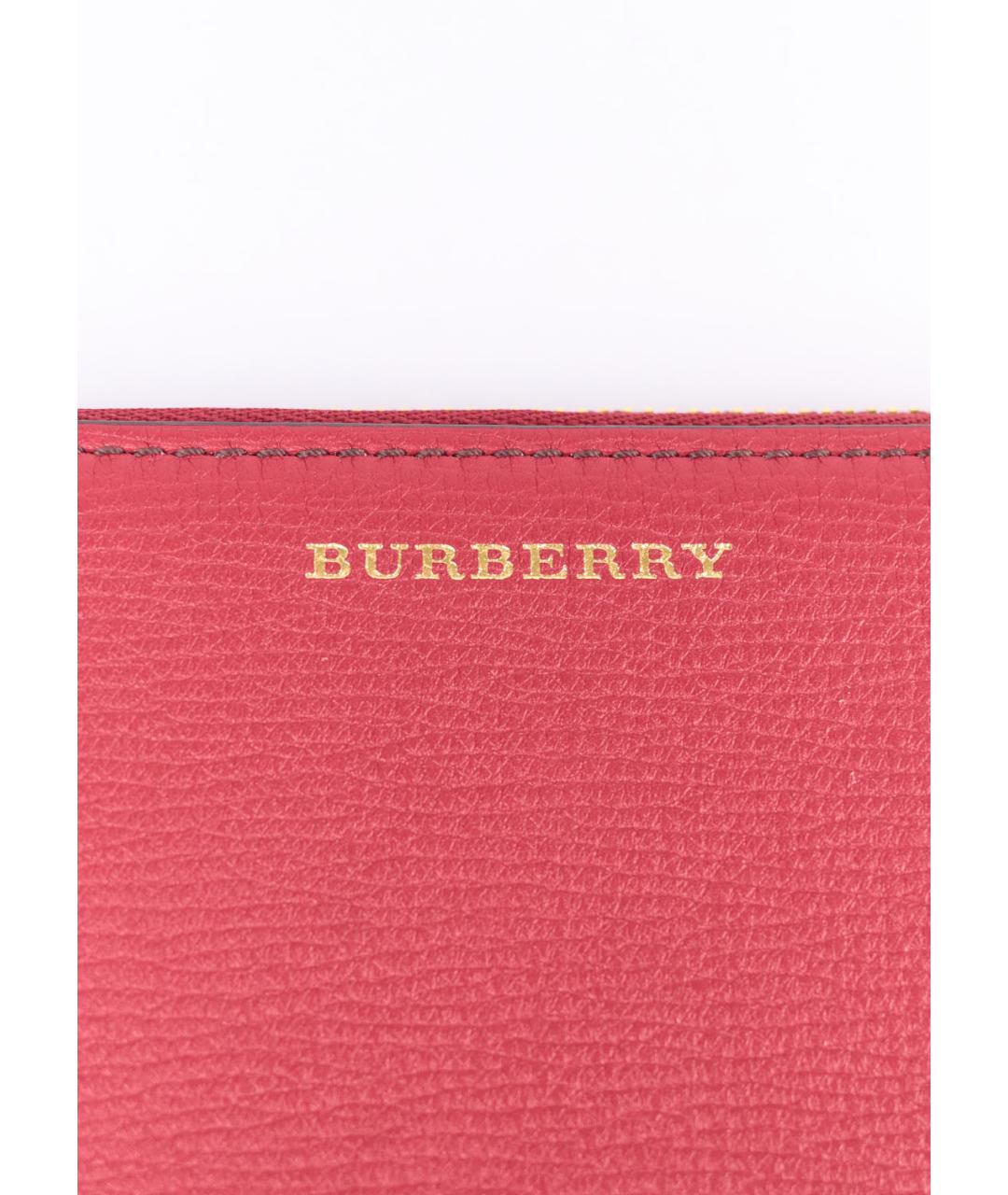 BURBERRY Красный кошелек, фото 5