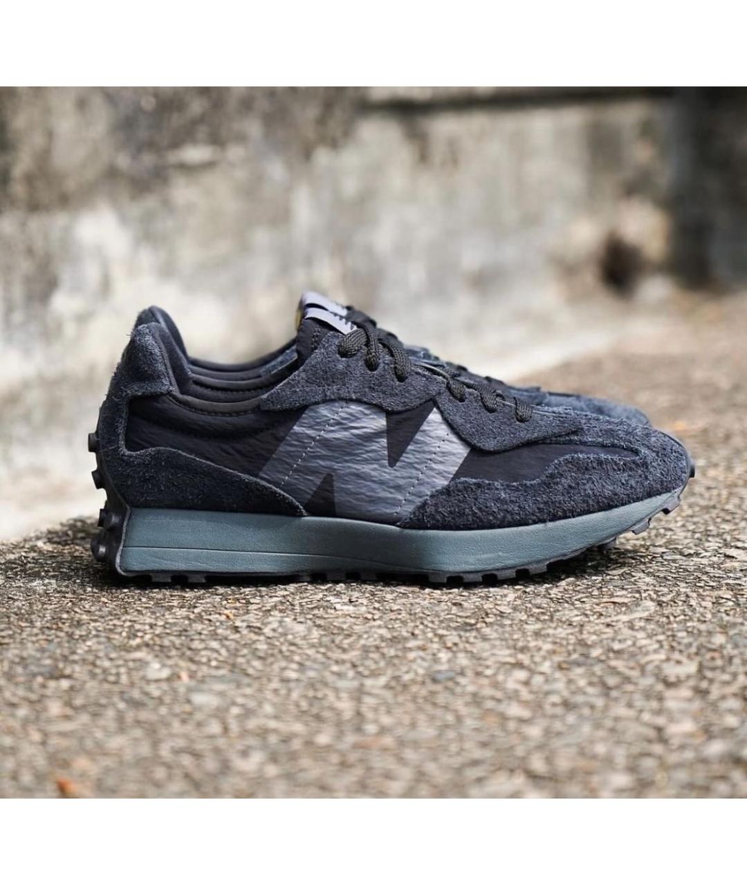 NEW BALANCE Черные замшевые низкие кроссовки / кеды, фото 5