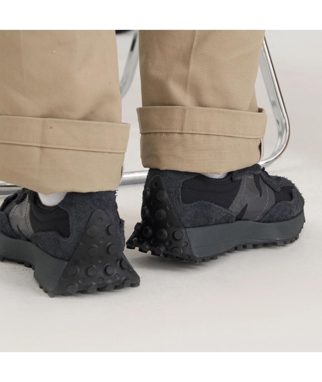 NEW BALANCE Черные замшевые низкие кроссовки / кеды, фото 6