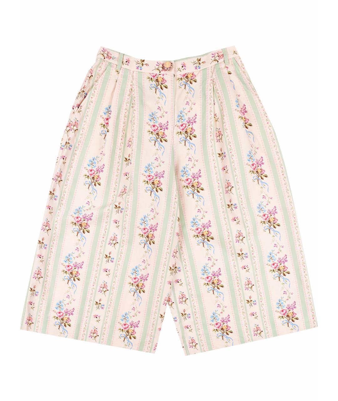 DOLCE&GABBANA Мульти льняные брюки широкие, фото 1