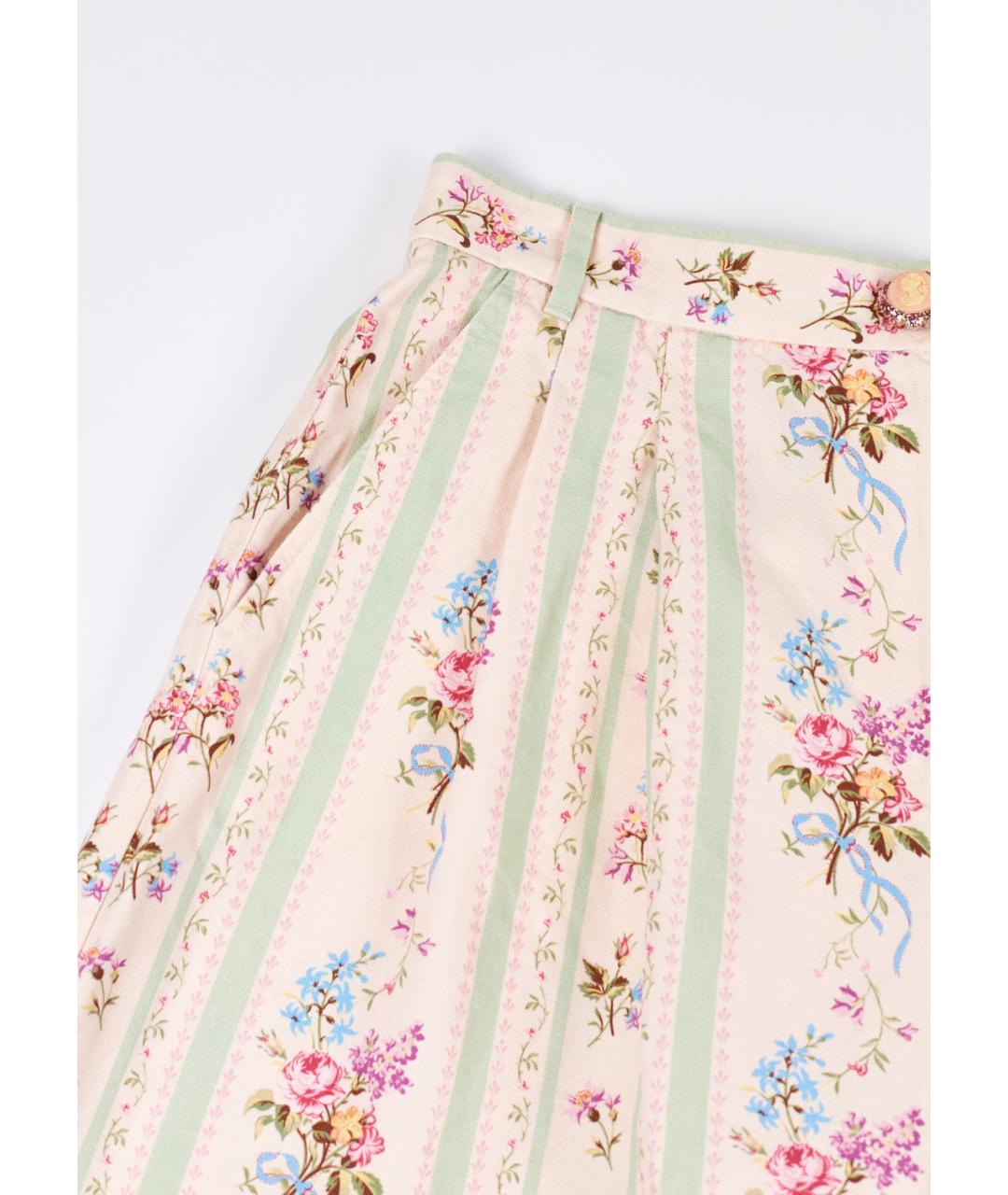 DOLCE&GABBANA Мульти льняные брюки широкие, фото 6