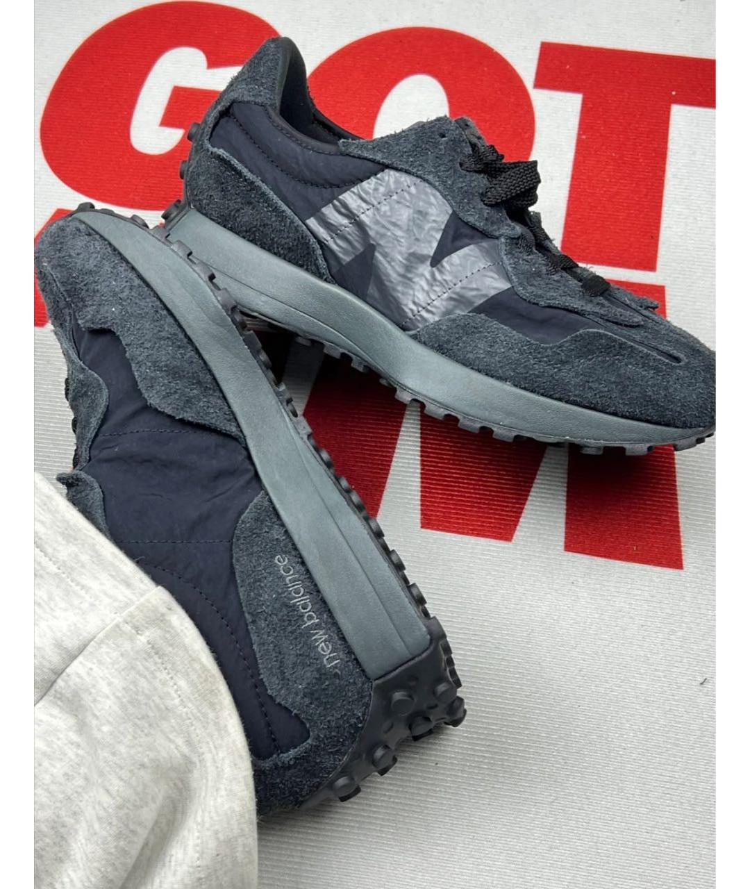 NEW BALANCE Черные замшевые низкие кроссовки / кеды, фото 7