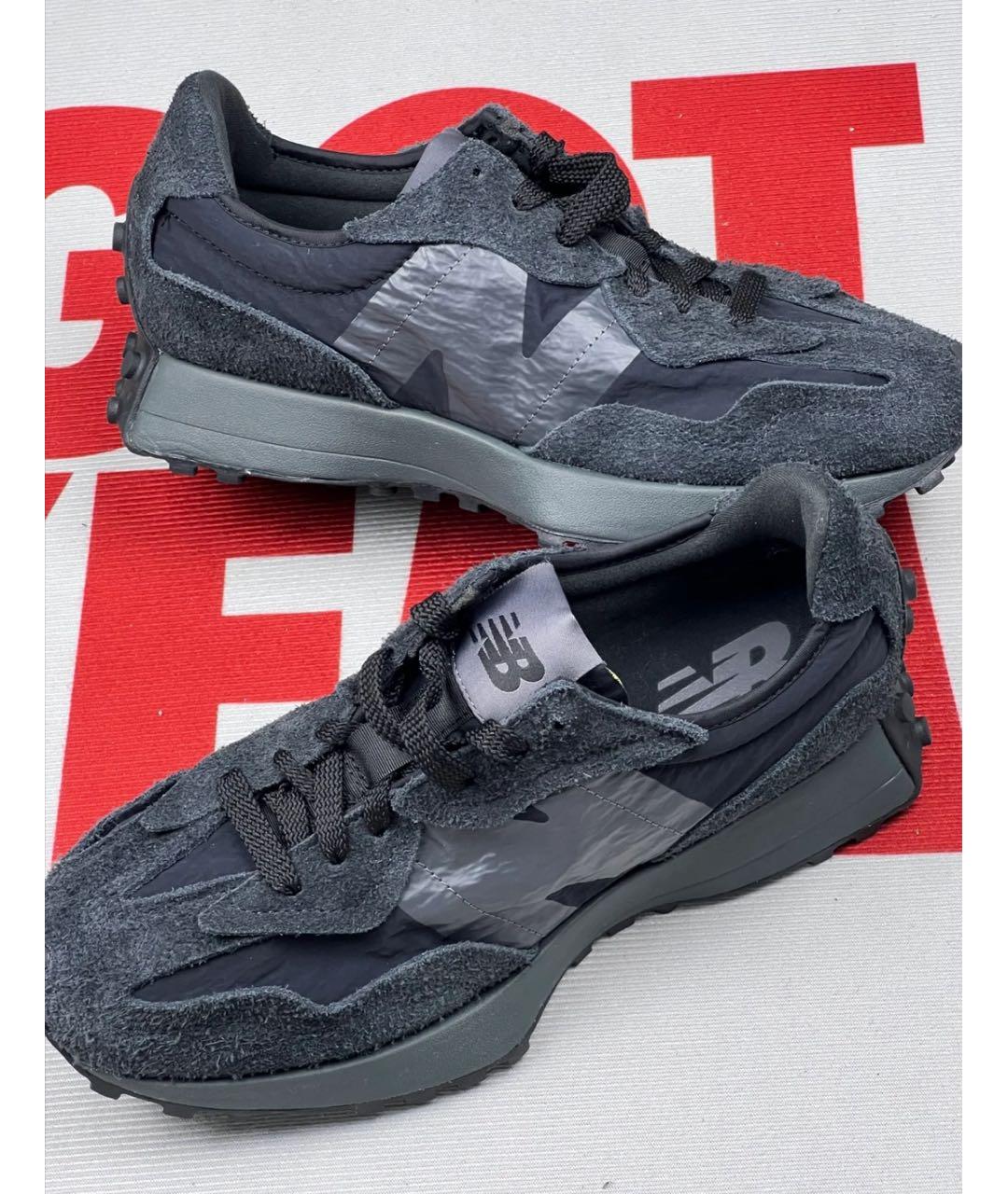NEW BALANCE Черные замшевые низкие кроссовки / кеды, фото 8