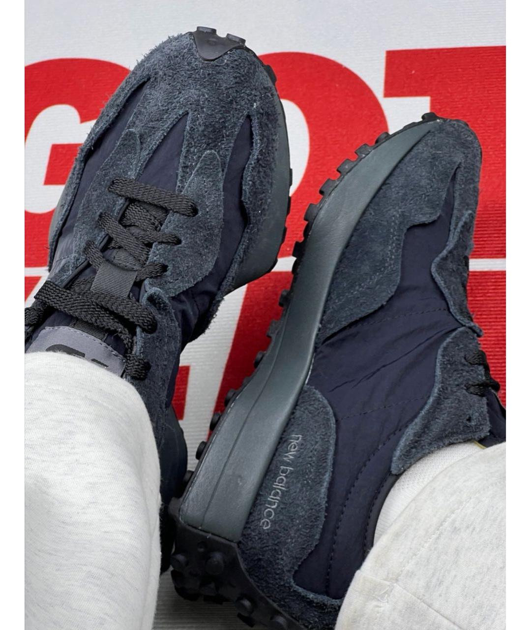 NEW BALANCE Черные замшевые низкие кроссовки / кеды, фото 6