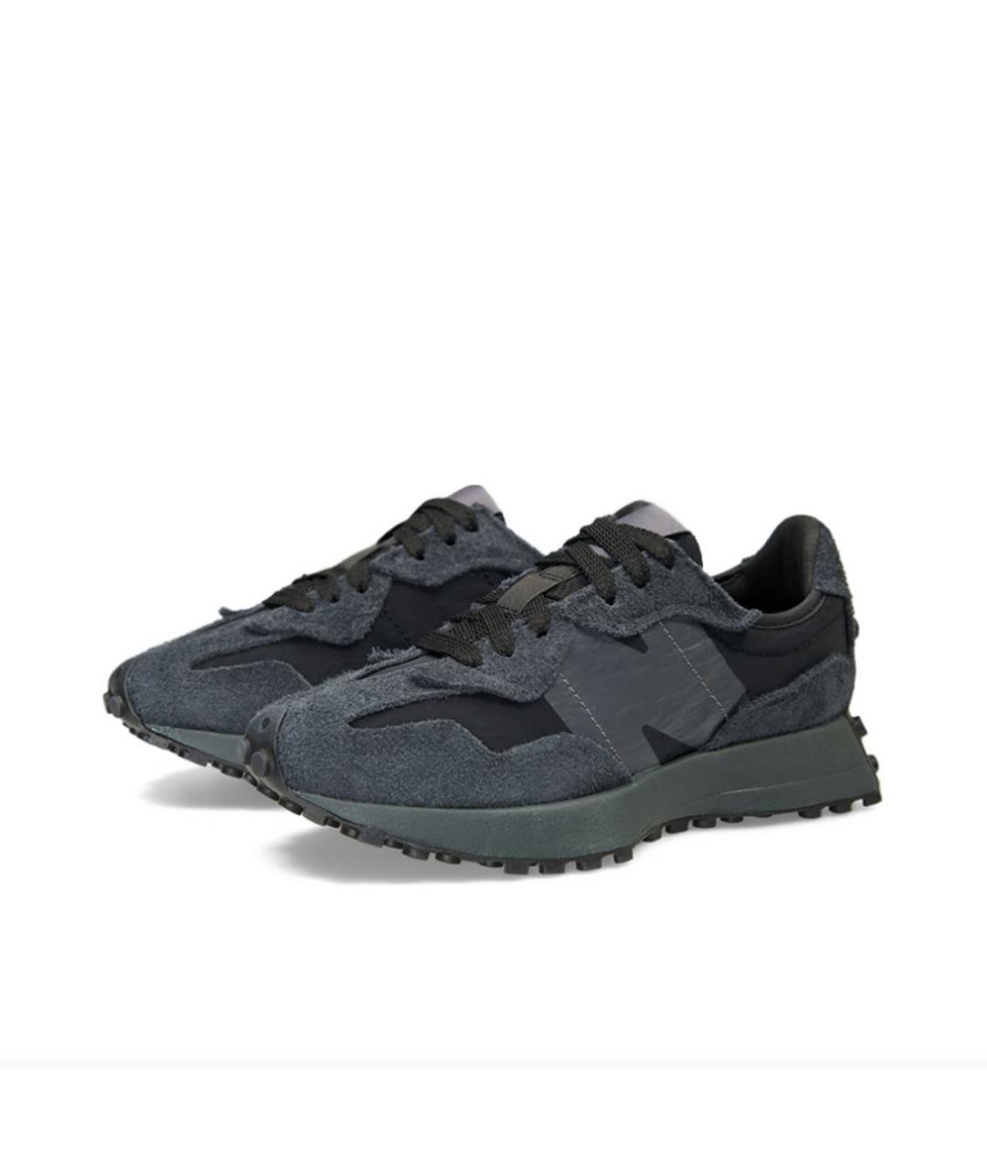 NEW BALANCE Черные замшевые низкие кроссовки / кеды, фото 2