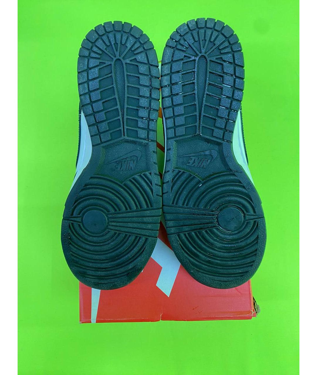 NIKE Черные кожаные низкие кроссовки / кеды, фото 5