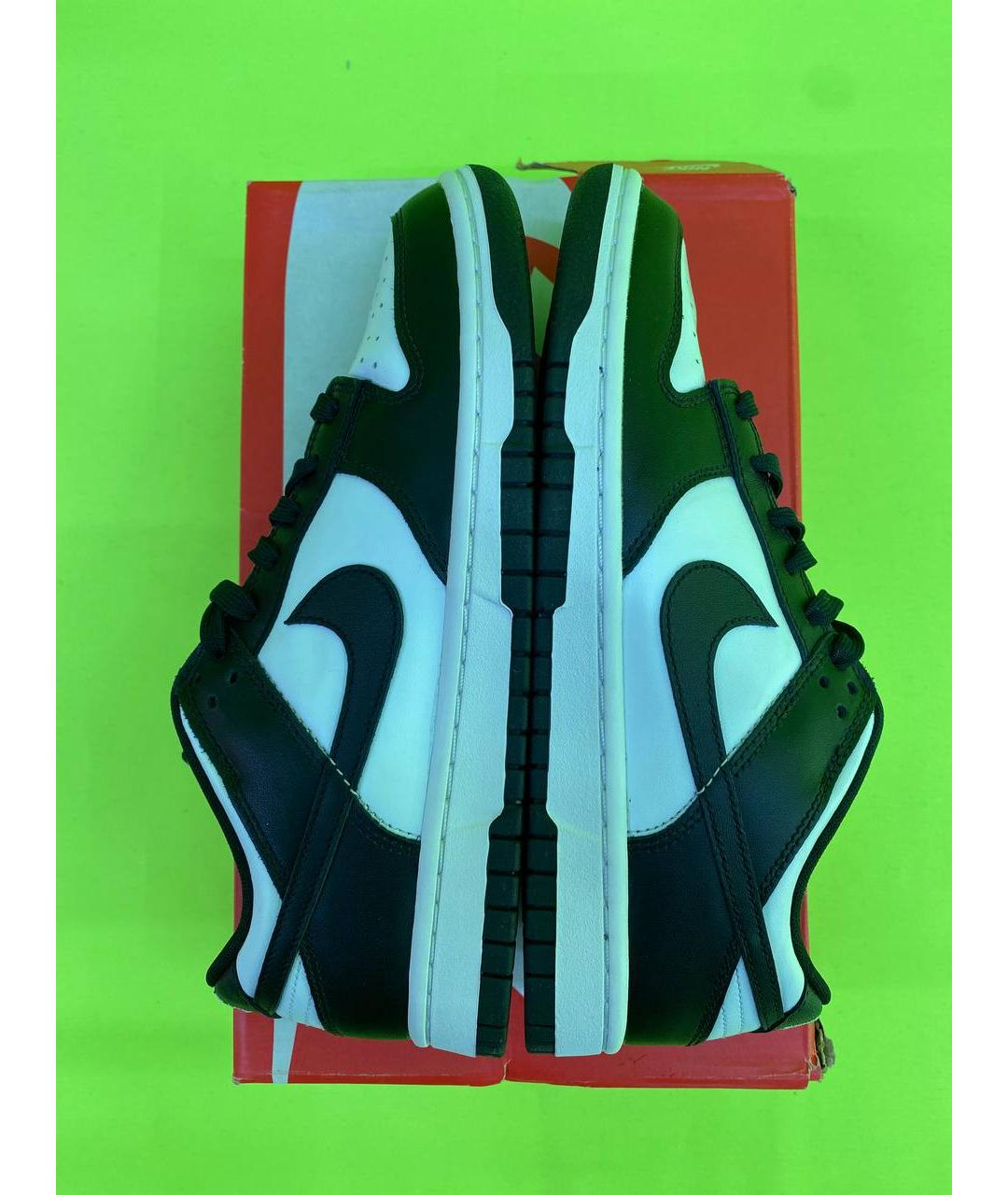 NIKE Черные кожаные низкие кроссовки / кеды, фото 3