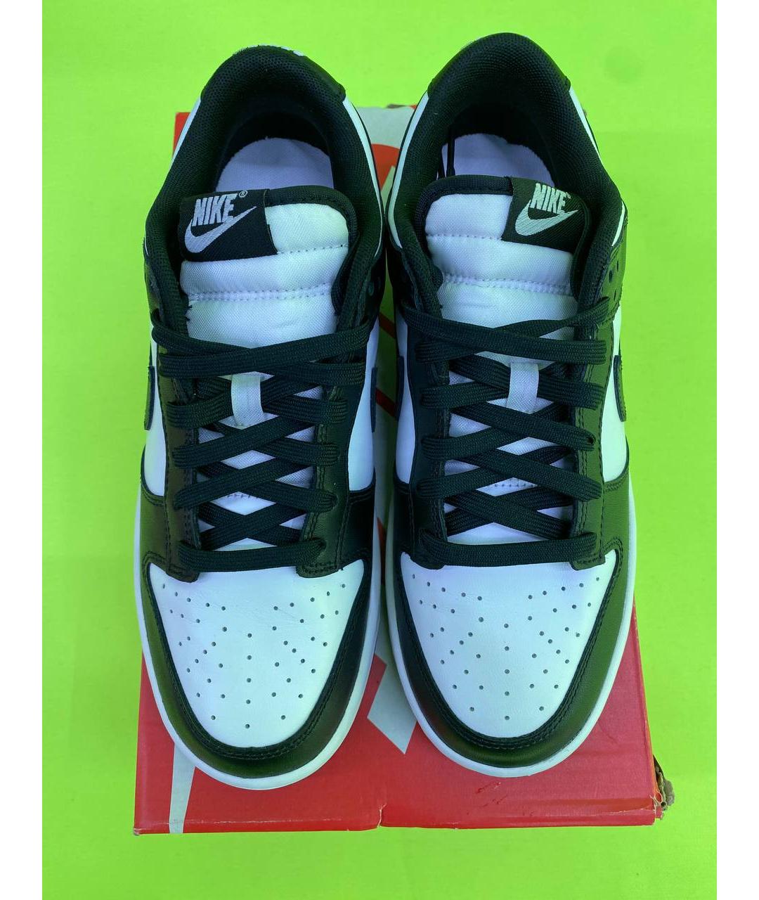 NIKE Черные кожаные низкие кроссовки / кеды, фото 2