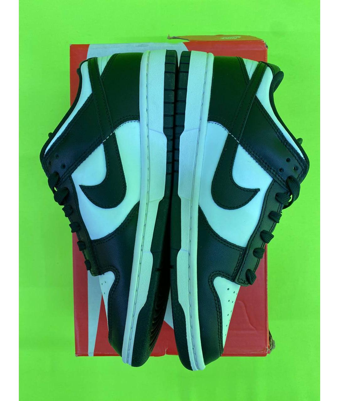 NIKE Черные кожаные низкие кроссовки / кеды, фото 4