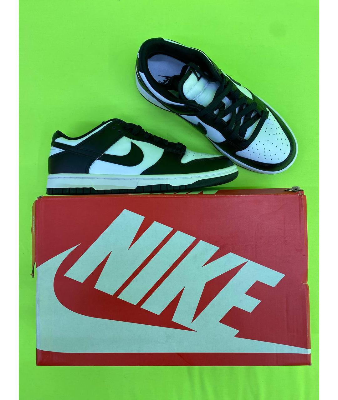 NIKE Черные кожаные низкие кроссовки / кеды, фото 6