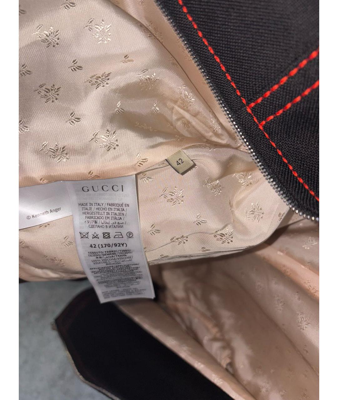 GUCCI Черный вискозный костюм с юбками, фото 6